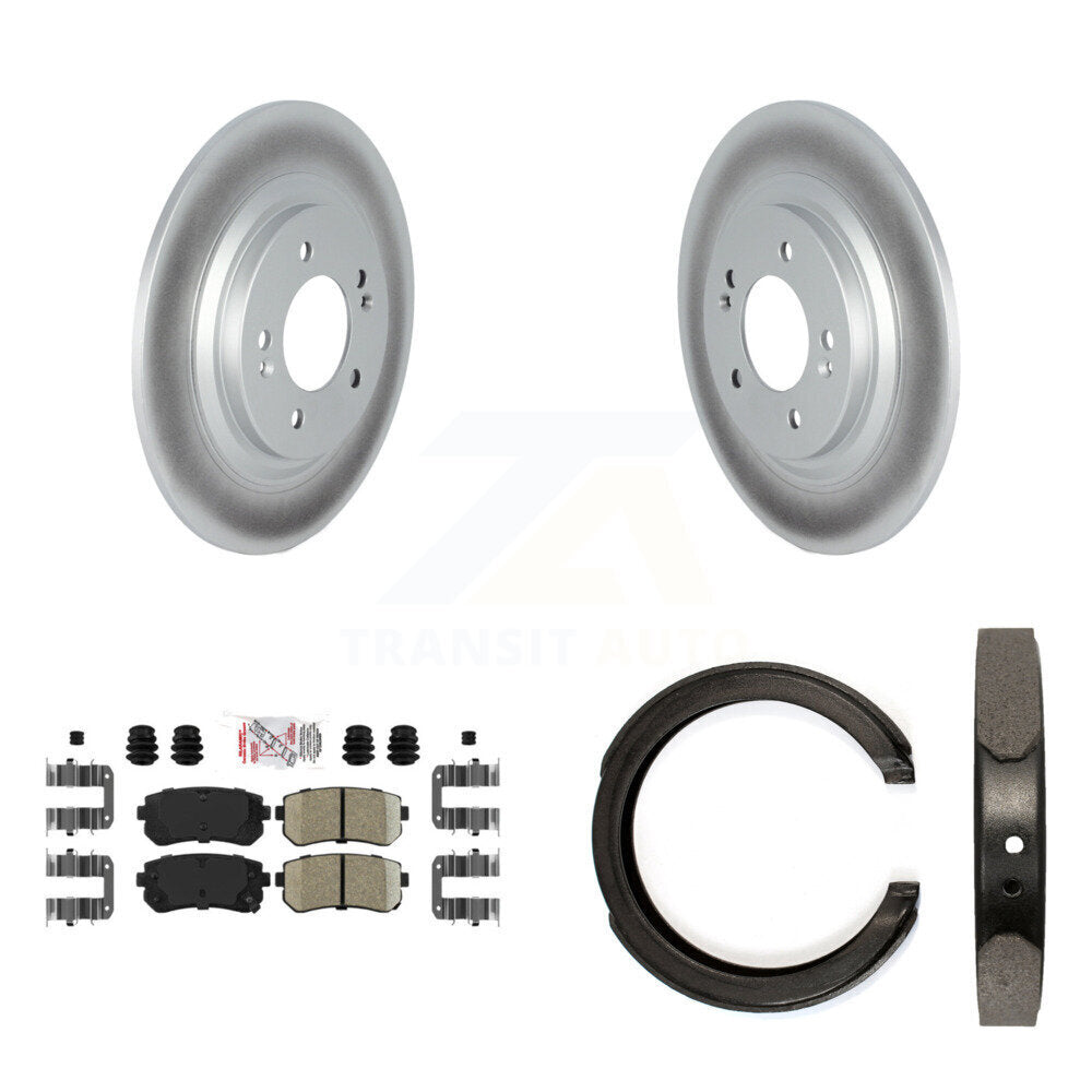 Kit de plaquettes en céramique et de patins de frein de stationnement pour Rotors arrière, avec revêtement de disque, pour Kia Cadenz