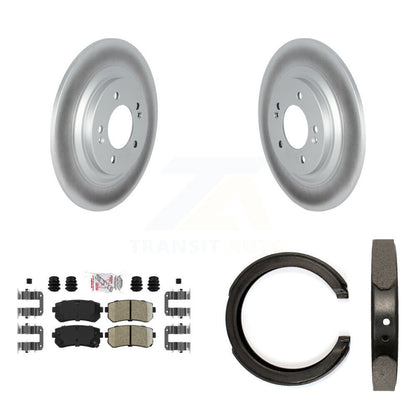 Kit de plaquettes en céramique et de patins de frein de stationnement pour Rotors arrière, avec revêtement de disque, pour Kia Cadenz