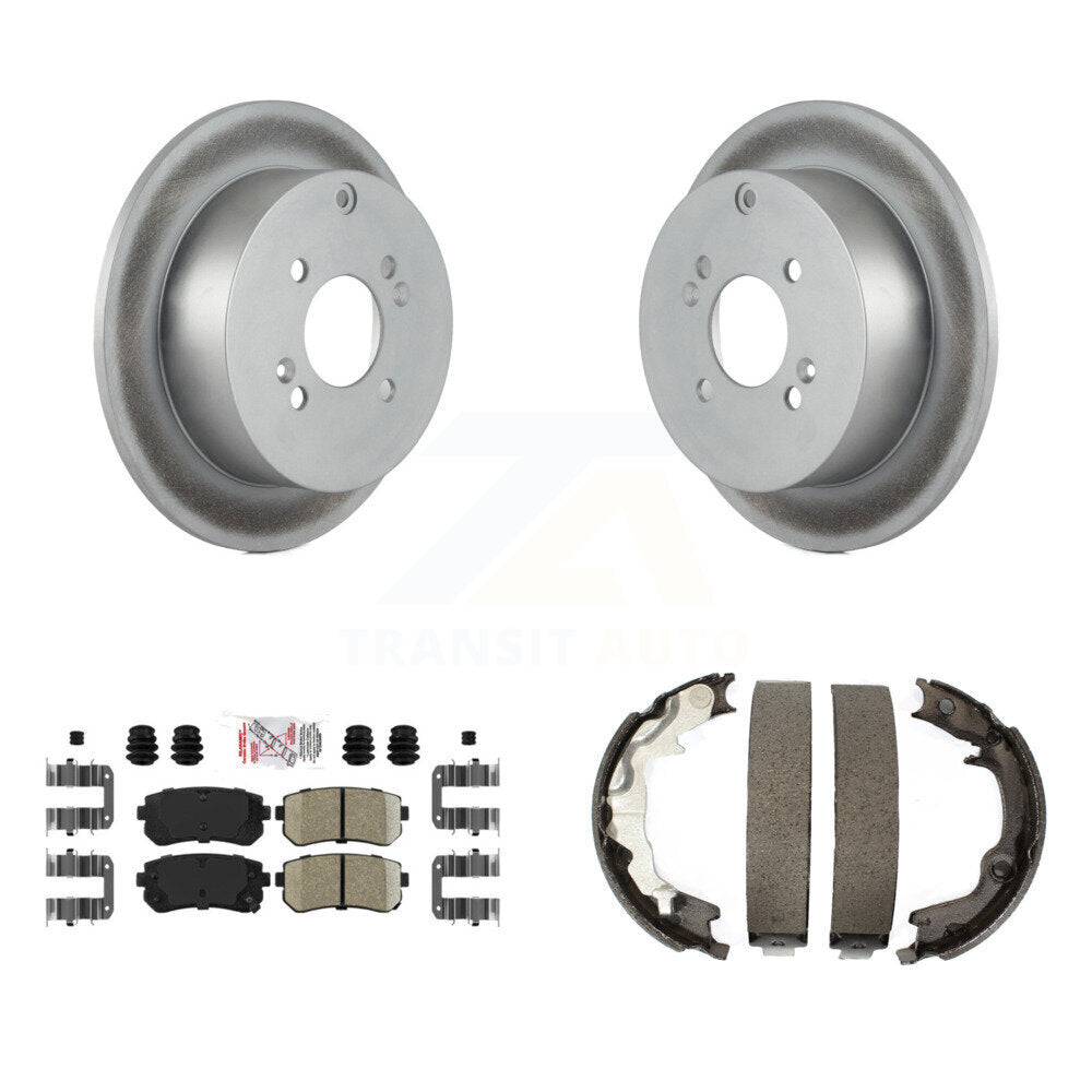 Kit de plaquettes en céramique et de chaussures de stationnement, Rotors recouverts de disques arrière, pour Hyundai Accent Kia