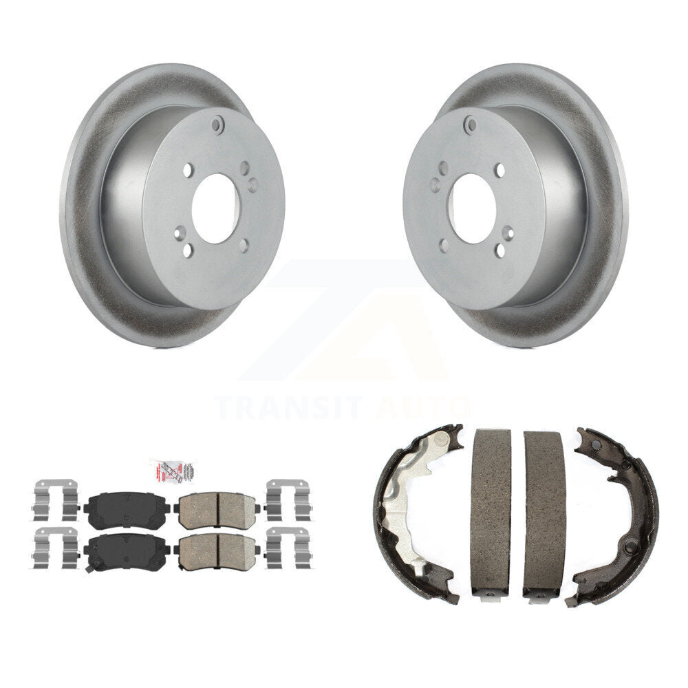 Kit de plaquettes en céramique et de chaussures de stationnement, Rotors recouverts de disques arrière, pour Hyundai Accent Kia