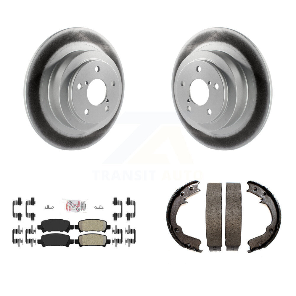 Kit de plaquettes semi-métalliques et de chaussures de stationnement, Rotors à revêtement de disque arrière, pour Subaru Legac