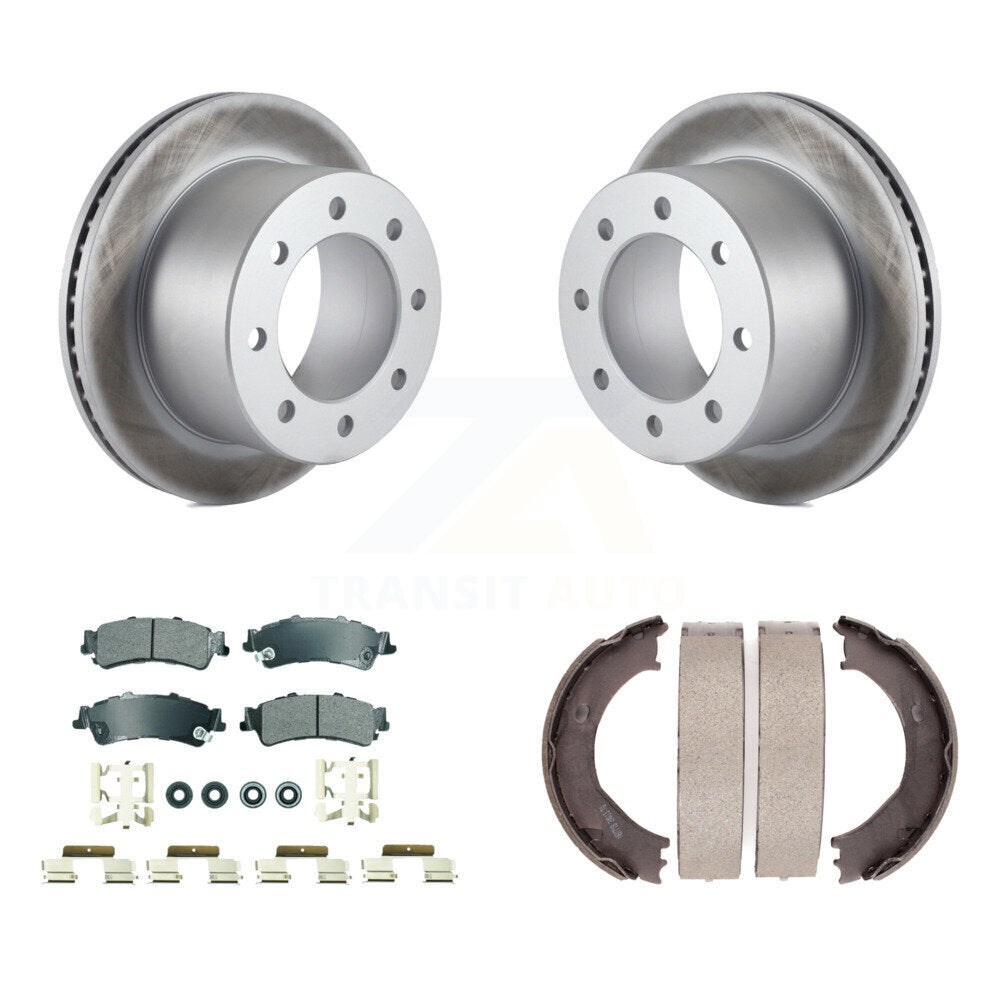 Kit de chaussures de stationnement avec Rotors semi-métalliques avec revêtement de disque arrière, pour GMC Sierra 350