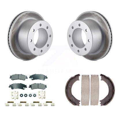 Kit de chaussures de stationnement avec Rotors semi-métalliques avec revêtement de disque arrière, pour GMC Sierra 350