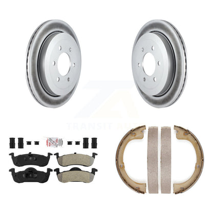 Kit de chaussures de stationnement à plaquettes semi-métalliques avec rotors recouverts de disque arrière pour Ford Expeditio