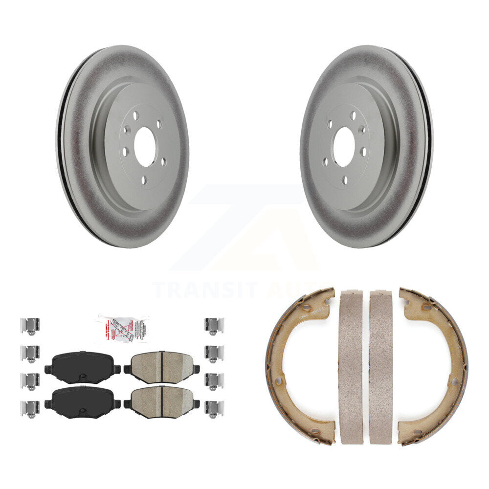Kit de plaquettes en céramique et de patins de frein de stationnement, Rotors à revêtement de disque arrière pour Lincoln MK
