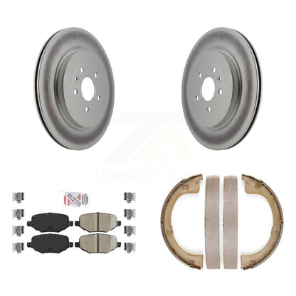 Kit de plaquettes en céramique et de patins de frein de stationnement, Rotors à revêtement de disque arrière pour Lincoln MK