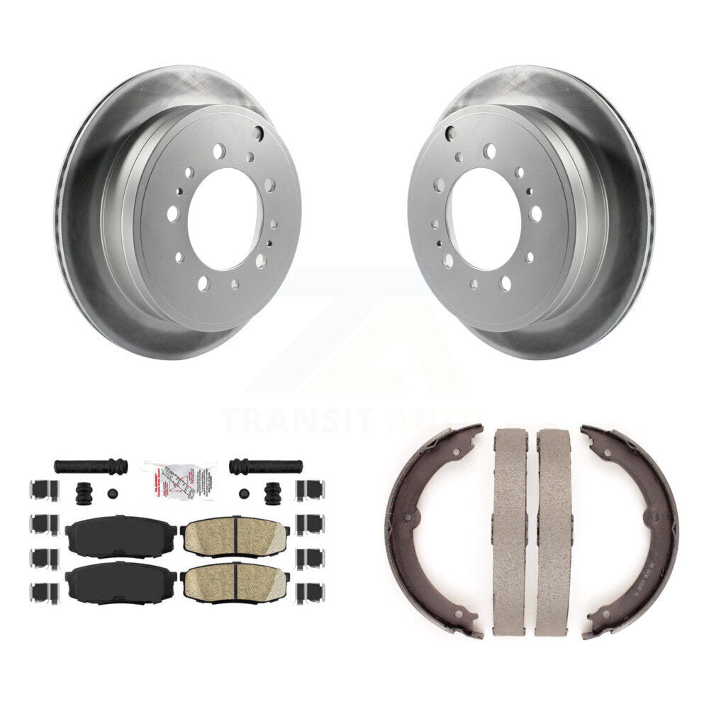 Kit de chaussures de stationnement avec Rotors recouverts de disques arrière, tampons en céramique, pour Toyota Tundra Sequoi