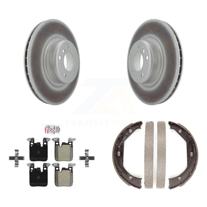 Kit de plaquettes semi-métalliques et de chaussures de stationnement, Rotors à revêtement de disque arrière, pour BMW 328i 320