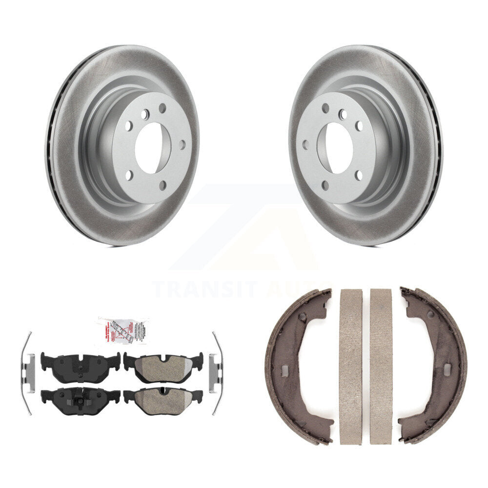 Kit de plaquettes semi-métalliques et de chaussures de stationnement, Rotors recouverts de disques arrière, pour BMW 323i 328