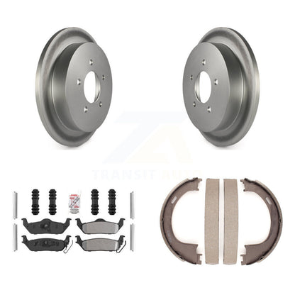 Kit de plaquettes semi-métalliques et de patins de stationnement pour rotors arrière à revêtement de disque, pour Ford F-150