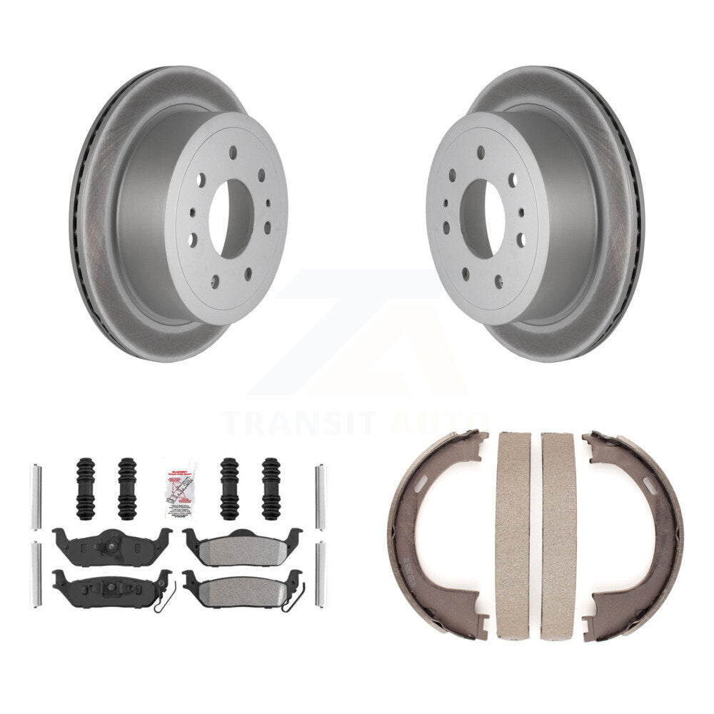 Kit de chaussures de stationnement avec disques semi-métalliques, Rotors recouverts de disques arrière, pour Ford F-150 Mar