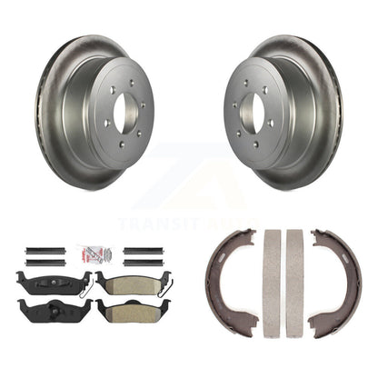 Kit de plaquettes semi-métalliques et de patins de stationnement pour rotors arrière à revêtement de disque, pour Ford F-150