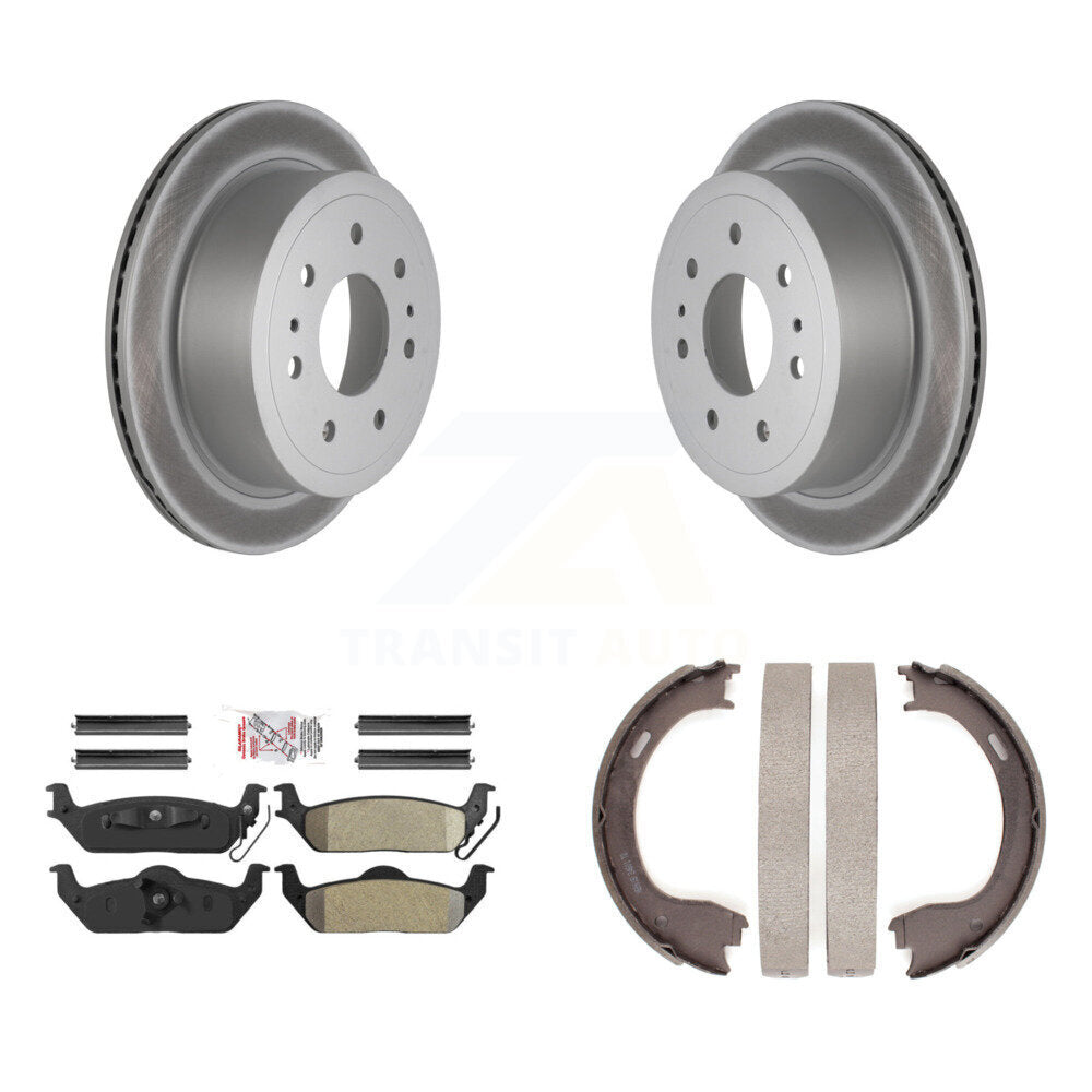 Kit de plaquettes semi-métalliques et de patins de stationnement pour rotors arrière à revêtement de disque, pour Ford F-150