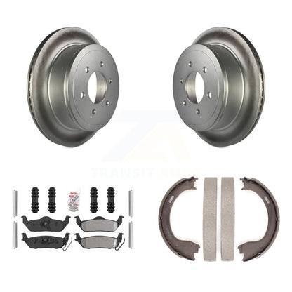 Kit de plaquettes semi-métalliques et de patins de stationnement pour rotors arrière à revêtement de disque, pour Ford F-150