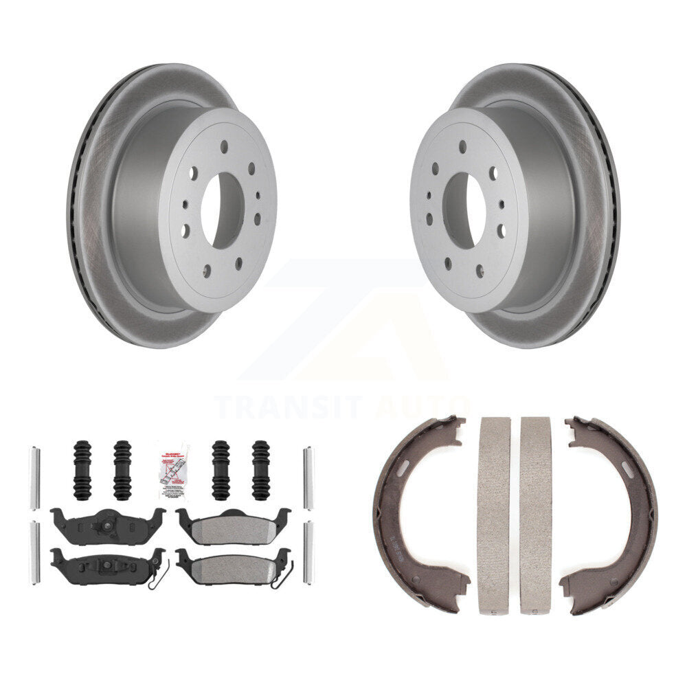 Kit de plaquettes semi-métalliques et de patins de stationnement pour rotors arrière à revêtement de disque, pour Ford F-150