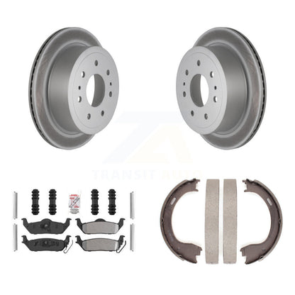 Kit de plaquettes semi-métalliques et de patins de stationnement pour rotors arrière à revêtement de disque, pour Ford F-150