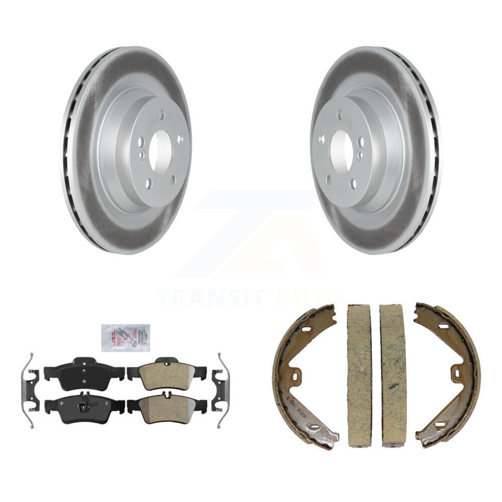 Kit de plaquettes semi-métalliques et de chaussures de stationnement pour rotors arrière à revêtement de disque pour Mercedes-Ben
