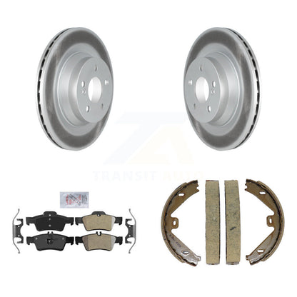 Kit de plaquettes semi-métalliques et de chaussures de stationnement pour rotors arrière à revêtement de disque pour Mercedes-Ben