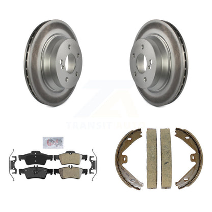 Kit de plaquettes semi-métalliques et de chaussures de stationnement pour rotors arrière à revêtement de disque pour Mercedes-Ben