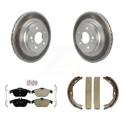 Kit de plaquettes semi-métalliques et de chaussures de stationnement pour rotors arrière à revêtement de disque pour Mercedes-Ben