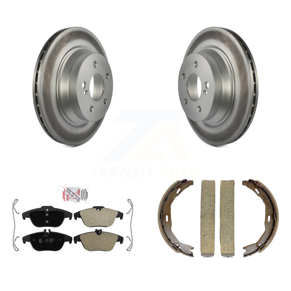 Kit de plaquettes semi-métalliques et de patins de frein de stationnement pour rotors arrière à revêtement de disque