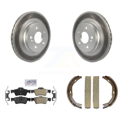 Kit de plaquettes semi-métalliques et de patins de frein de stationnement pour rotors arrière à revêtement de disque