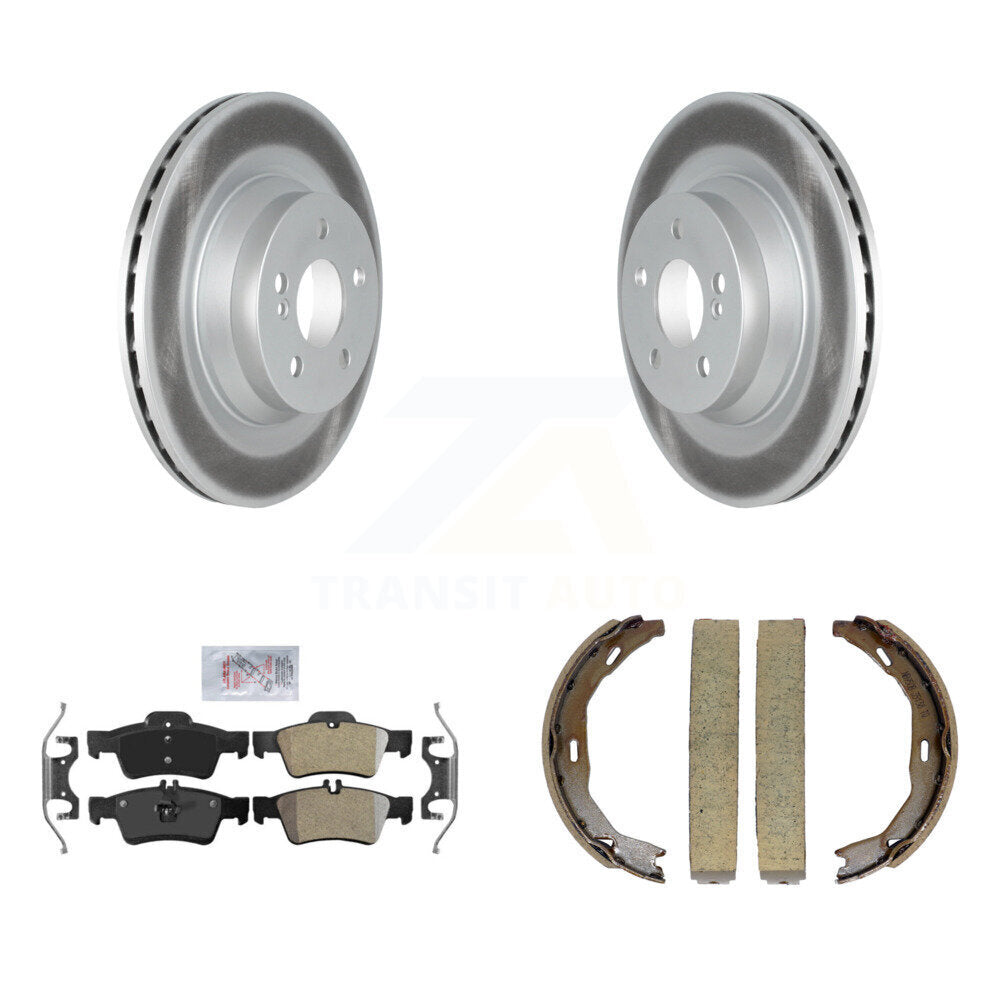 Kit de plaquettes semi-métalliques et de patins de frein de stationnement pour rotors arrière à revêtement de disque