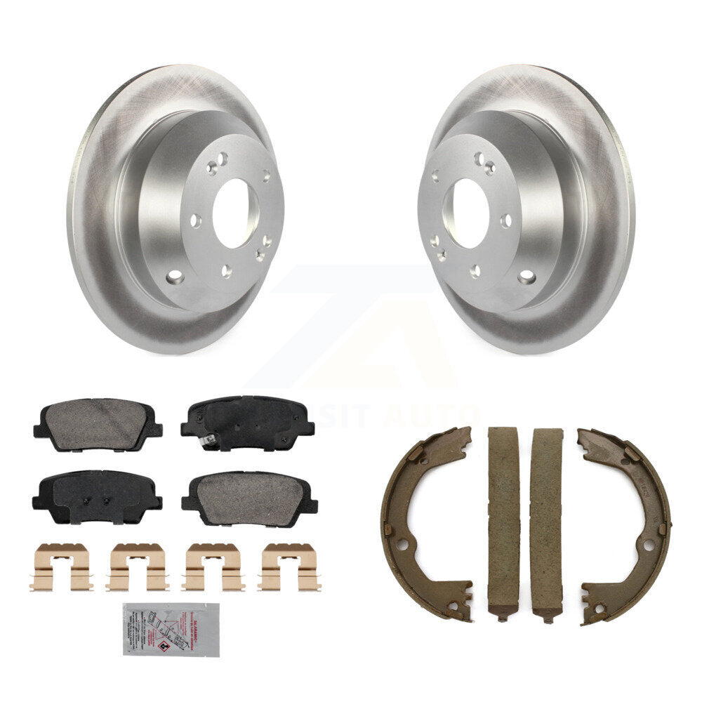 Kit de chaussures de stationnement avec Rotors recouverts de disque arrière, tampons en céramique, pour Hyundai Santa Fe Kia