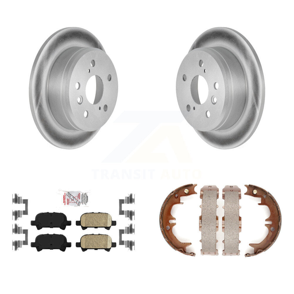 Kit de plaquettes en céramique et de chaussures de stationnement, Rotors recouverts de disques arrière, pour Toyota Camry Solar