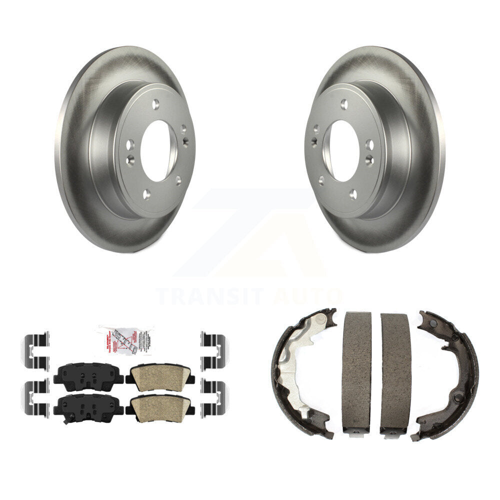 Kit de plaquettes en céramique et de chaussures de stationnement pour Rotors à revêtement de disque arrière, pour Kia Forte Kou 2014