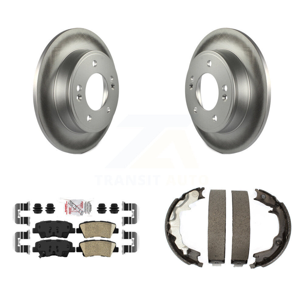 Kit de plaquettes en céramique et de chaussures de stationnement pour Rotors à revêtement de disque arrière, pour Kia Forte Kou 2014