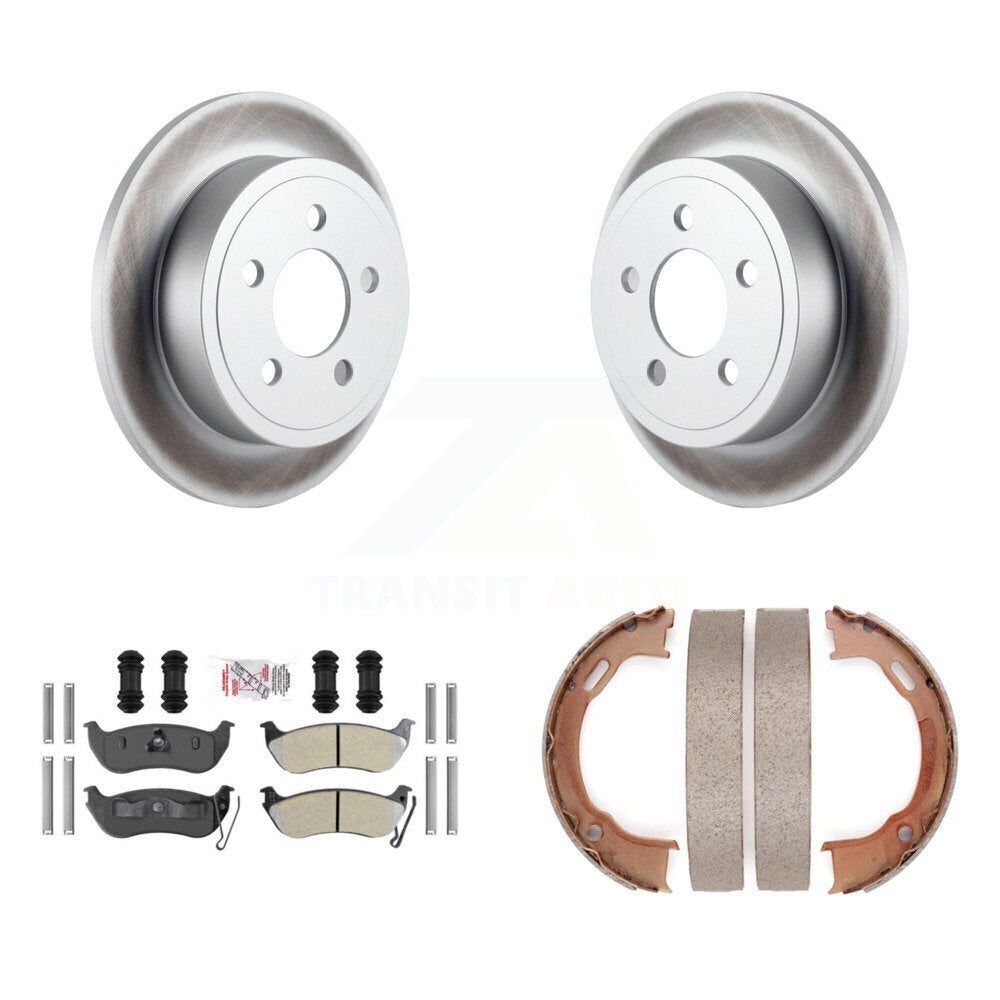 Kit de chaussures de stationnement pour Jeep Liberty T, Rotors à revêtement de disque arrière, plaquettes semi-métalliques