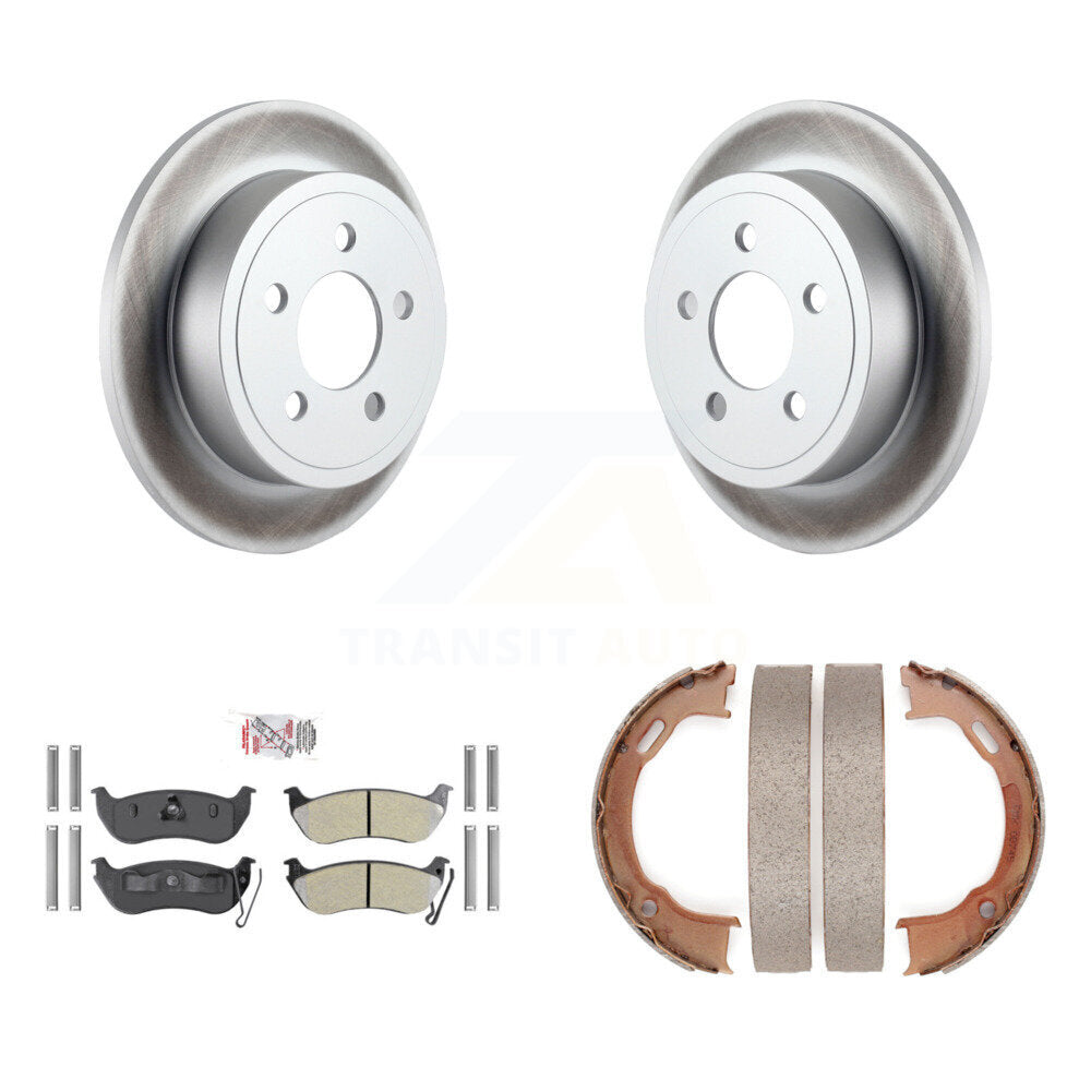 Kit de chaussures de stationnement pour Jeep Liberty T, Rotors à revêtement de disque arrière, plaquettes semi-métalliques