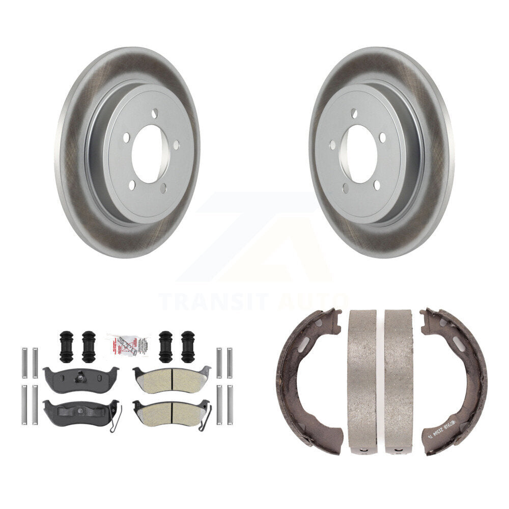 Kit de plaquettes semi-métalliques et de chaussures de stationnement pour Rotors arrière à revêtement de disque pour Ford Explorer