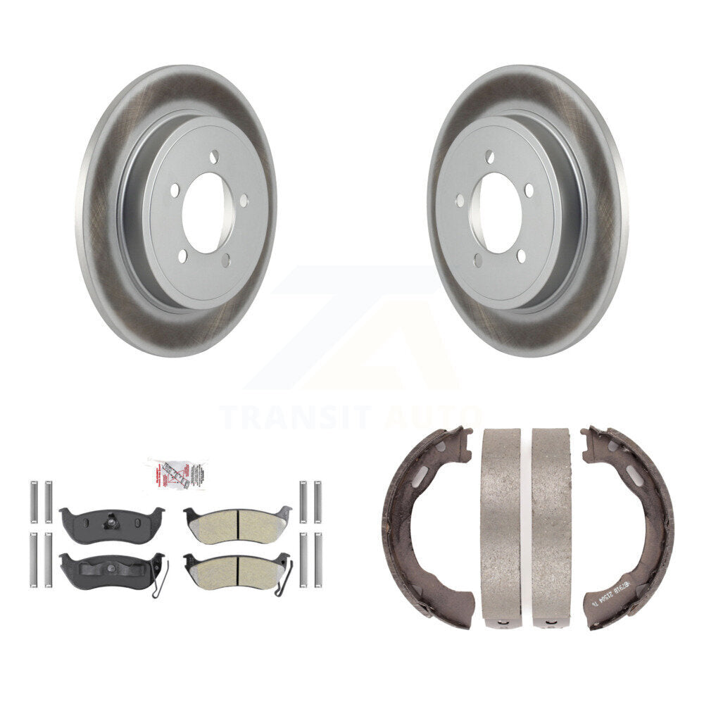 Kit de plaquettes semi-métalliques et de chaussures de stationnement pour Rotors arrière à revêtement de disque pour Ford Explorer