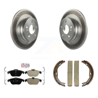 Kit de plaquettes semi-métalliques et de chaussures de stationnement pour rotors arrière à revêtement de disque pour Mercedes-Ben