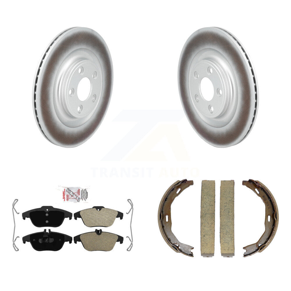 Kit de plaquettes semi-métalliques et de patins de frein de stationnement pour rotors arrière à revêtement de disque