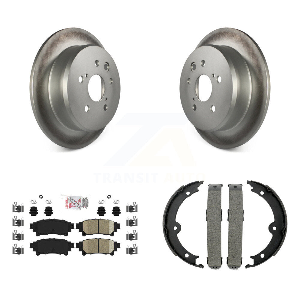 Kit de plaquettes en céramique et de patins de frein de stationnement pour Rotors arrière, avec revêtement de disque, pour Lexus IS25