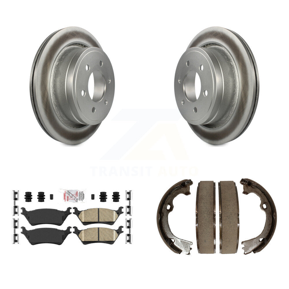 Kit de plaquettes en céramique et de patins de frein de stationnement, Rotors recouverts de disques arrière, pour Ford F-150
