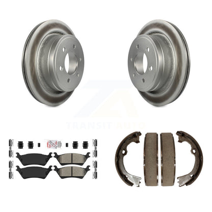 Kit de plaquettes semi-métalliques et de patins de stationnement pour rotors arrière à revêtement de disque, pour Ford F-150