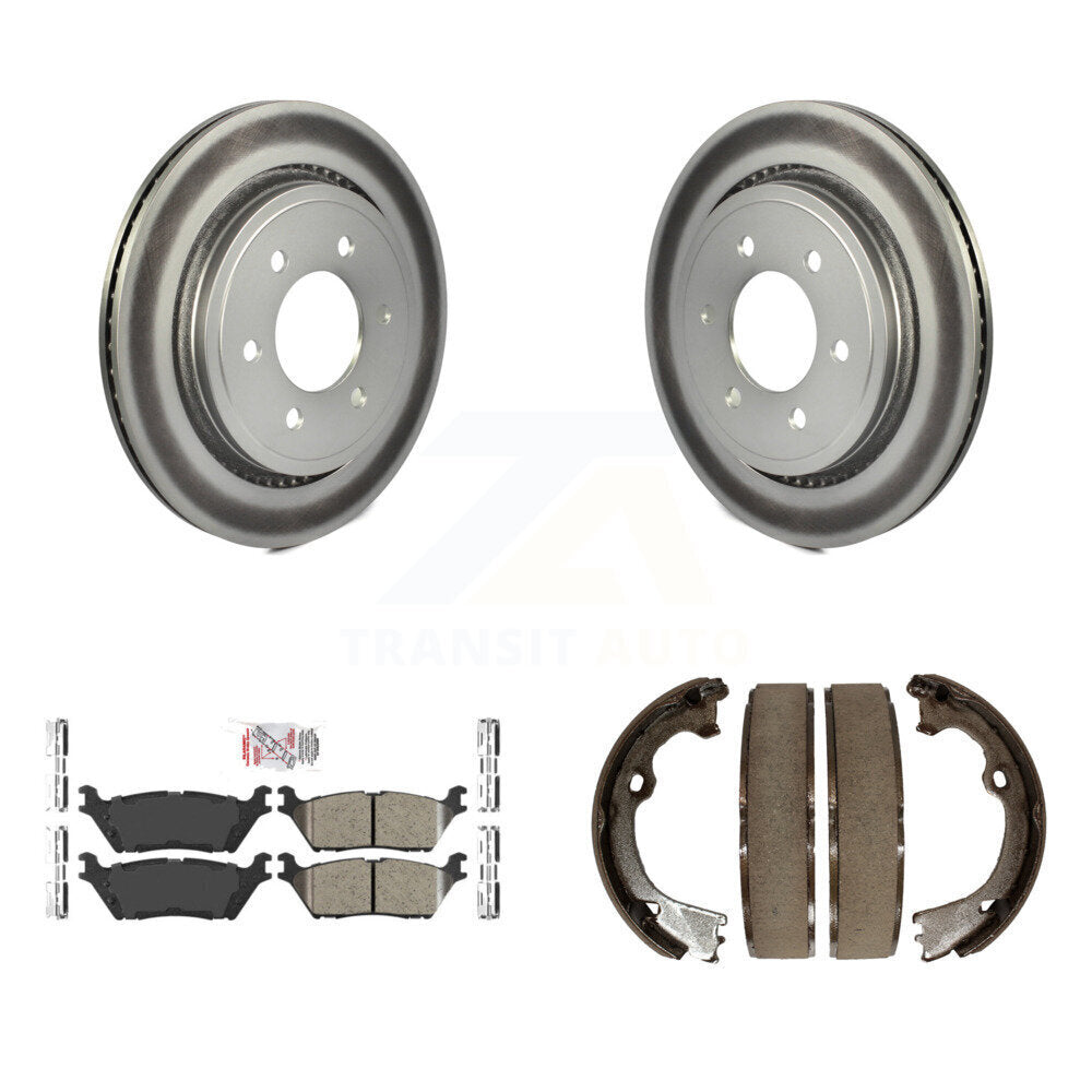 Kit de plaquettes en céramique et de patins de frein de stationnement, Rotors recouverts de disques arrière, pour Ford F-150