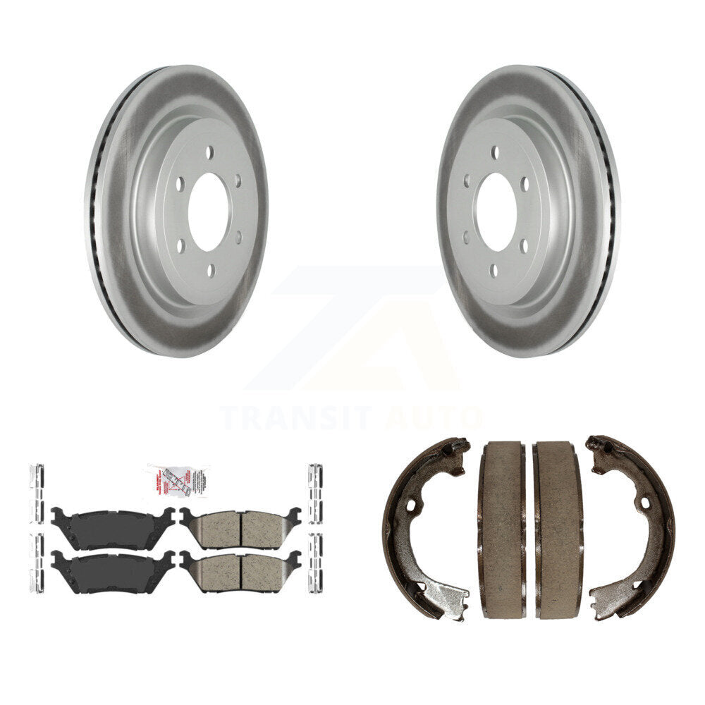 Kit de plaquettes en céramique et de patins de frein de stationnement, Rotors recouverts de disques arrière, pour Ford F-150