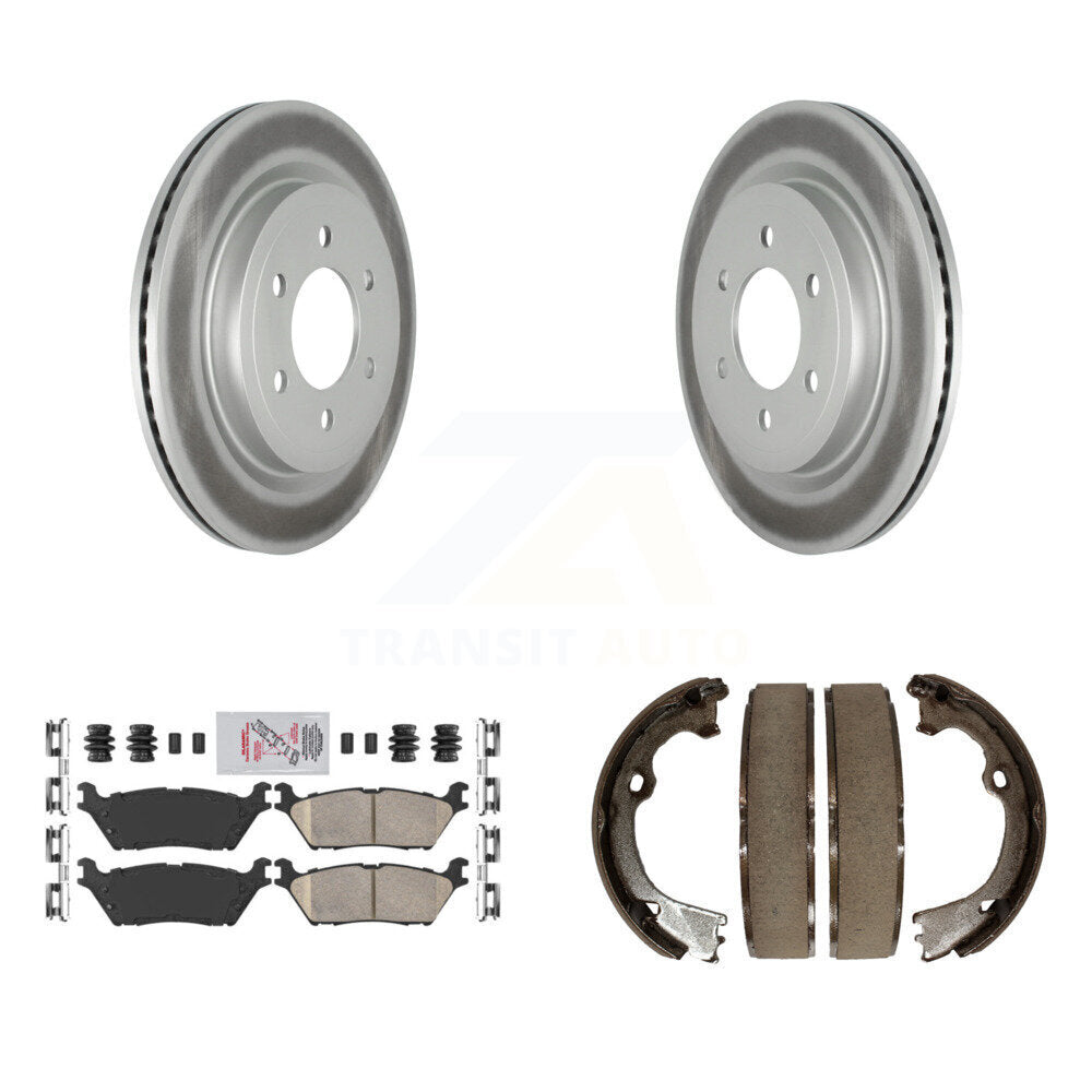 Kit de plaquettes en céramique et de patins de frein de stationnement, Rotors recouverts de disques arrière, pour Ford F-150