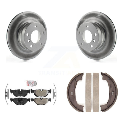 Kit de chaussures de stationnement à plaquettes semi-métalliques avec rotors recouverts de disque arrière pour BMW 128i 08-13