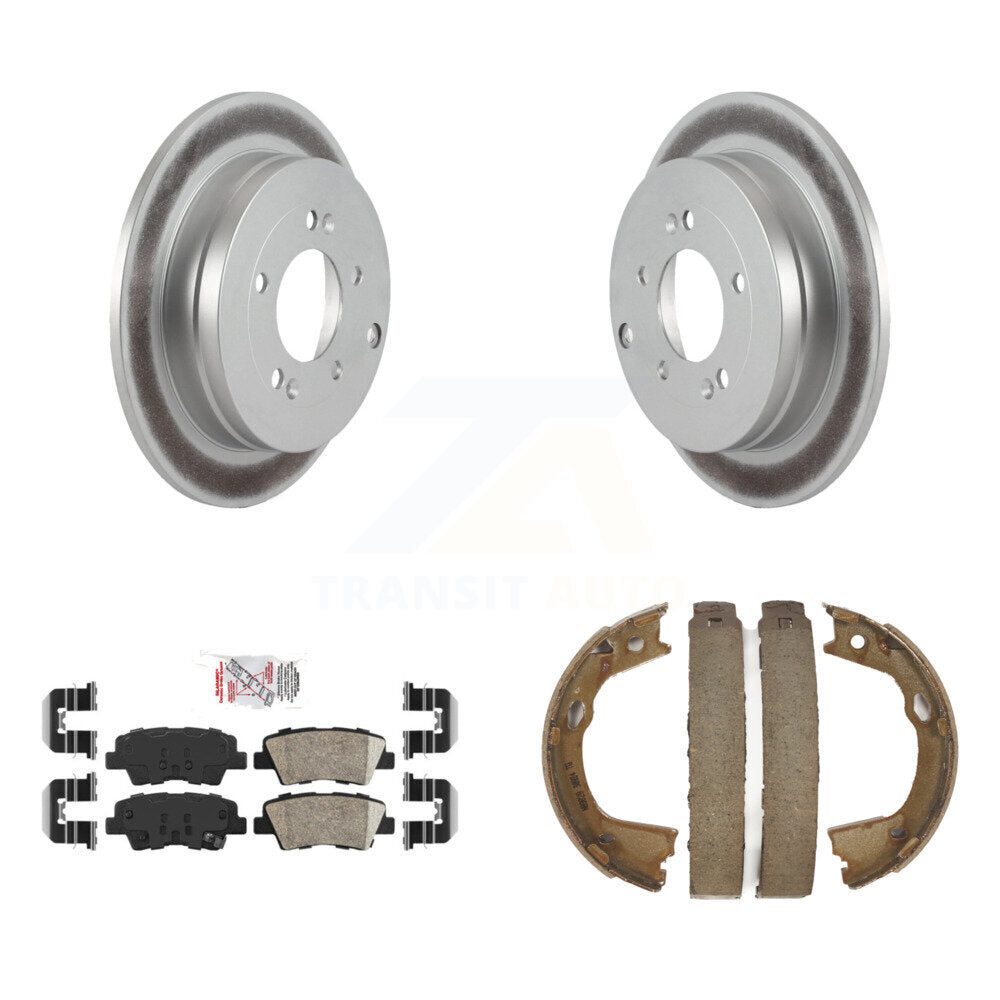 Kit de plaquettes en céramique et de patins de frein de stationnement, Rotors à revêtement de disque arrière pour Hyundai Azer