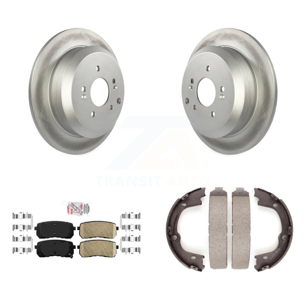 Kit de plaquettes en céramique et de chaussures de stationnement, Rotors recouverts de disques arrière, pour Hyundai Veracruz