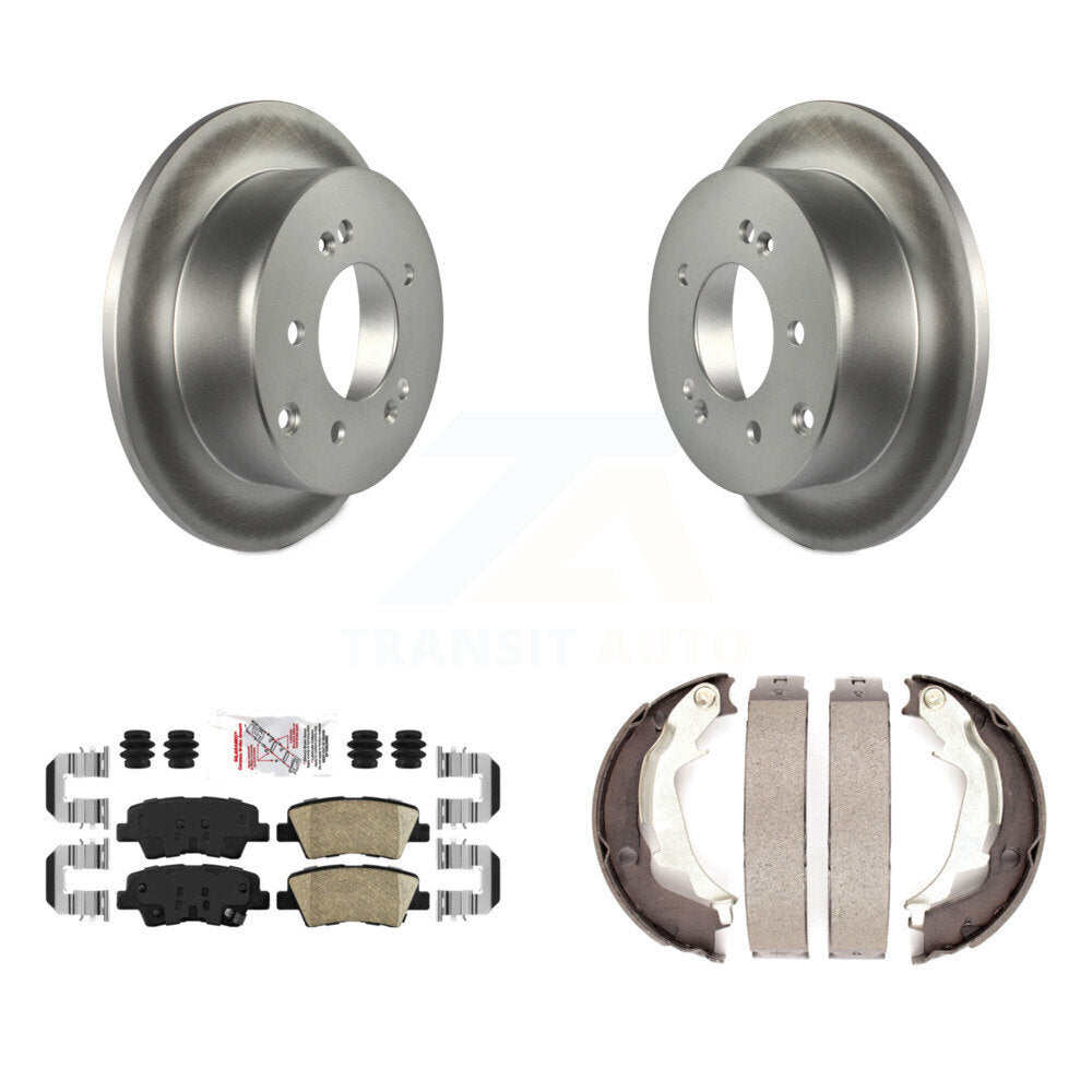 Kit de plaquettes en céramique et de chaussures de stationnement pour Rotors arrière avec revêtement de disque, pour Kia Soul 2010 – 2013