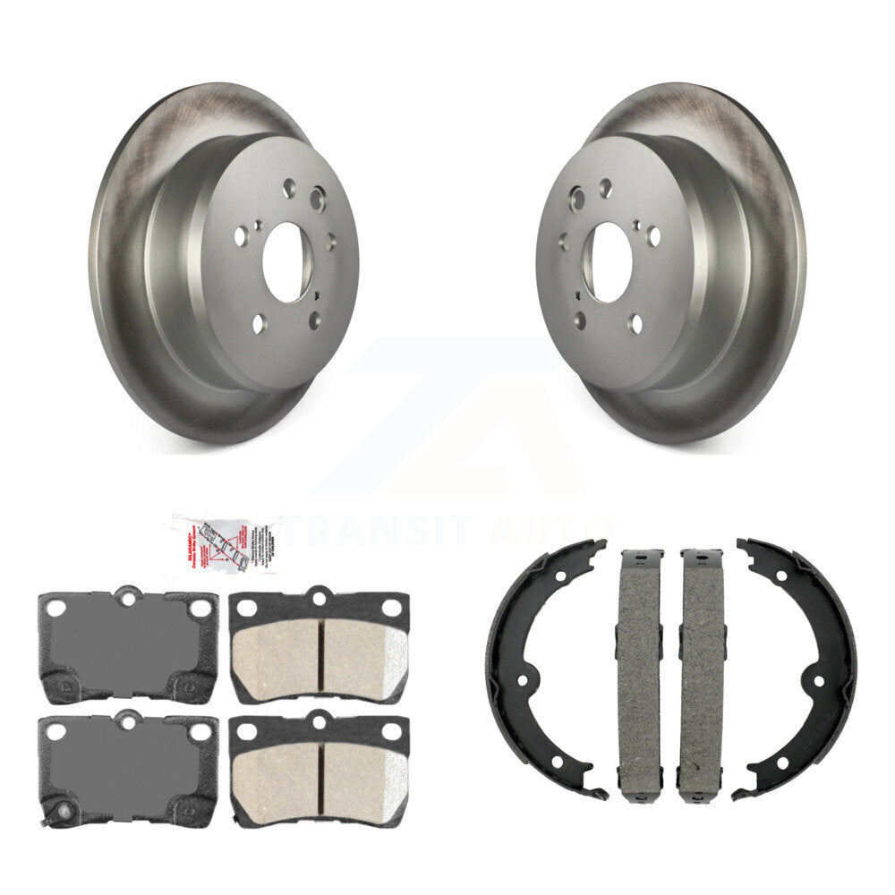 Kit de plaquettes en céramique et de patins de frein de stationnement pour Rotors arrière, avec revêtement de disque, pour Lexus IS25