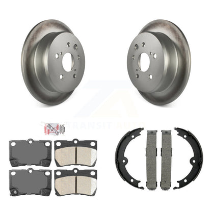 Kit de plaquettes en céramique et de patins de frein de stationnement pour Rotors arrière, avec revêtement de disque, pour Lexus IS25