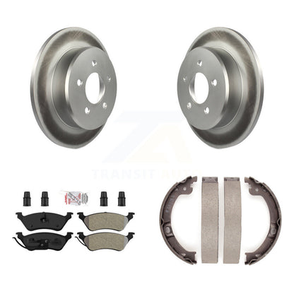 Kit de plaquettes semi-métalliques et de chaussures de stationnement, Rotors à revêtement de disque arrière pour Dodge Grand